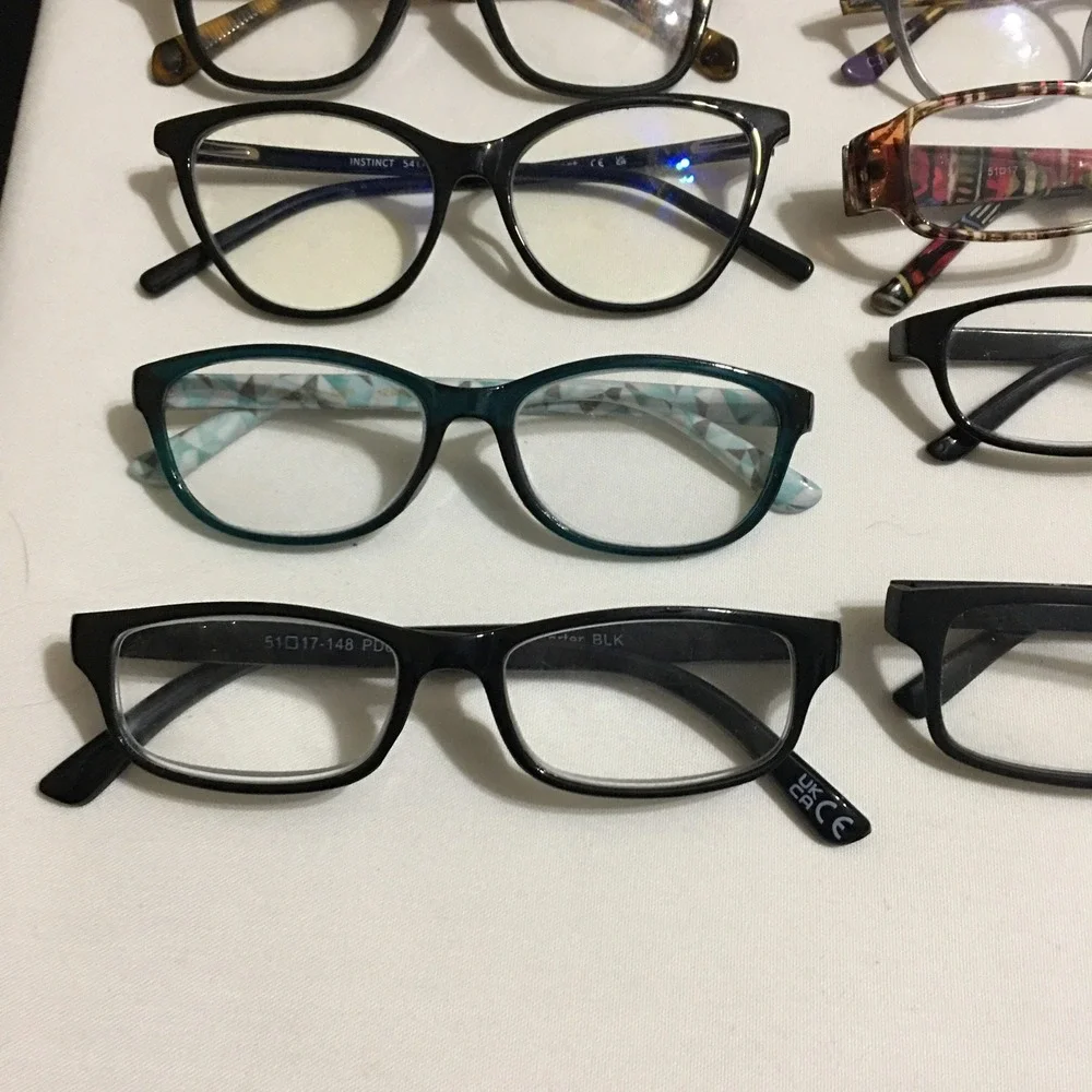 Lot of 26 Unbranded Eyeglasses Frames Unisex Mixed Multicolor Assorted Shapes